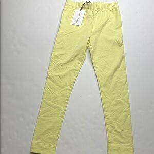 Yellow Leggings with Elastic Waistband